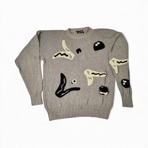 Carole Little for Saint Tropez West Vintage Knit Textured Sweater Size M 80s